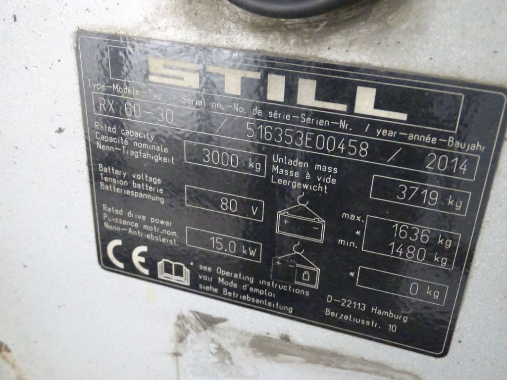 Still RX60-30 - Chariot élévateur électrique: photos 5 Still RX60-30 - Chariot élévateur électrique: photos 5